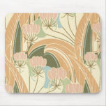 summer bliss art nouveau floral art mouse pad