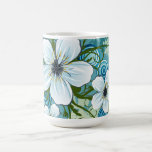 Summer Blue Floral & Butterflies Coffee Mug