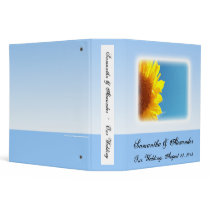 Summer Blue Sky with Yellow Sunflower Vinyl Binder