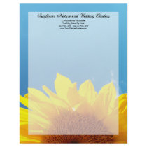 Summer Blue Sky with Yellow Sunflower Letterhead