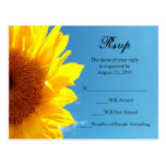 Summer Blue Sky with Yellow Sunflower RSVP Reply Post Card
