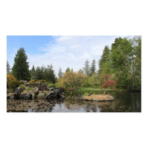 Summer botanical garden in Vancouver Business Card (back side)