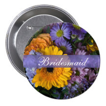 Summer Bouquet • Wedding Button