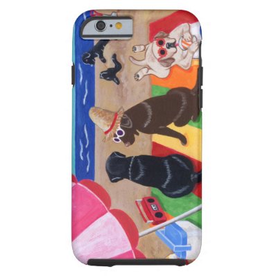 Summer Breeze Labradors Painting Tough iPhone 6 Case