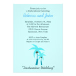 Summer Breeze Palm Tree 5x7 Bridal Shower Invite invitations