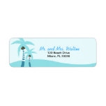 Summer Breeze Palm Trees Return Address Label labels