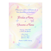 Summer  Butterflies Wedding Invitation