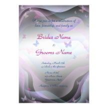 Summer  Butterflies Wedding Invitation