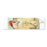 Summer by Mucha Bumper Sticker