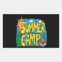 Summer Camp Rectangular Sticker