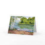 Summer Canoe Blank Greeting Card
