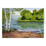 Summer Canoe Blank Greeting Card