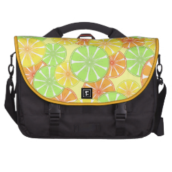 Summer Citrus Fruit Slices Pattern Laptop Bag