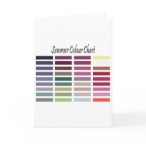 Summer Color Chart Card