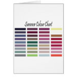 Summer Color Chart Card