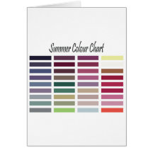 Summer Color Chart Card