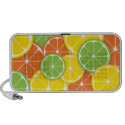 Summer colorful citrus orange lime lemon slices doodle