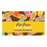 Summer Colorful Fun Beach Flip Flops Profile Card Business Card Template