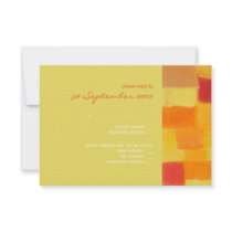 Summer confetti Wedding RSVP Card Personalized Announcements