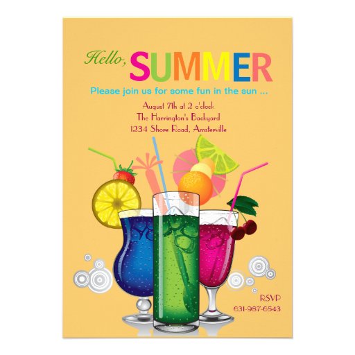 Summer Coolers Invitation