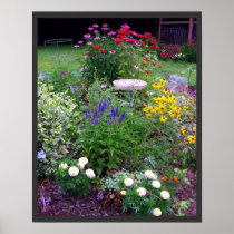 Summer Cottage Garden Poster