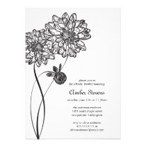 Summer Dahlias Shower/Party Invitation invitations