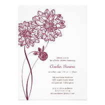 Summer Dahlias Shower/Party Invitation invitations