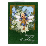 Summer Daisy Blue Fae Greeting Card