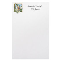 Summer Daisy Blue Fae Stationery Design