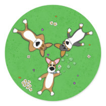 Summer Day Corgi Trio Sticker