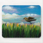 Summer day flying bird fun hopeful painting art mouse pad