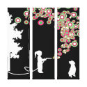 summer days three panel wrapped canvas wrappedcanvas