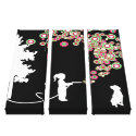 summer days three panel wrapped canvas wrappedcanvas