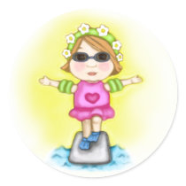Summer Diving Girl Stickers by jamiecreates1 Summer Diving Girl Stickers