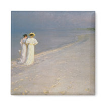Summer Evening on the Skagen Southern Beach Fridge Magnet