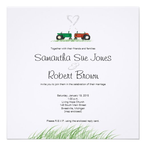 Summer Farm Wedding Invitation