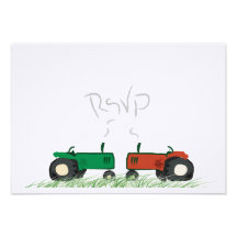 Summer Farm Wedding RSVP Card Invitation