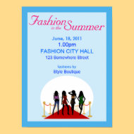 Summer Fashion Show Poster print