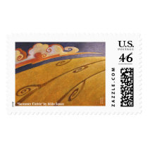 "Summer Fields" by Alida Saxon postage