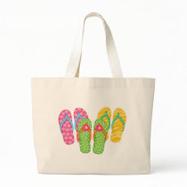 Summer Flip Flops Canvas Bag