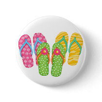 Summer Flip Flops Button