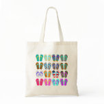 Summer Flip-Flops Chart Tote Bags