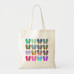 Summer Flip-Flops Chart Tote Bags