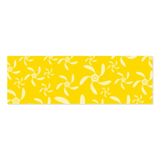 Summer Floral Design. Sunny Yellow. Business Card Template (front side)