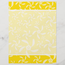 Summer Floral Design. Sunny Yellow. Flyer Design