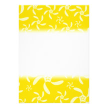 Summer Floral Design. Sunny Yellow. Personalized Invite