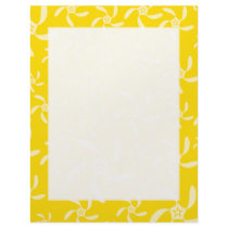 Summer Floral Design. Sunny Yellow. Letterhead Template