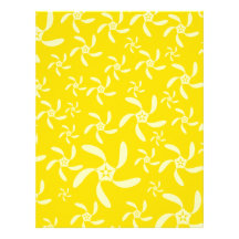 Summer Floral Design. Sunny Yellow. Letterhead Template