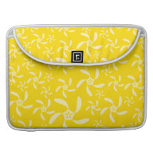 Summer Floral Design. Sunny Yellow. Sleeve For MacBook Pro