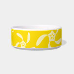 Summer Floral Design. Sunny Yellow. Cat Water Bowls